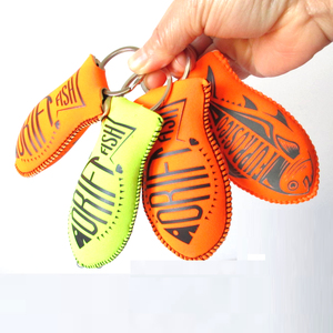 安全な5〜6キーカスタマイズ可能なシルクスクリーン印刷キーリング用防水ネオプレンフローティングキーホルダー - Product Image 5