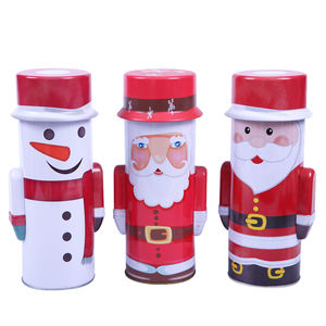 Caja de Metal de hojalata personalizada para galletas, caja de hojalata con forma de soldado de Navidad para regalos, venta al por mayor - Product Image 2