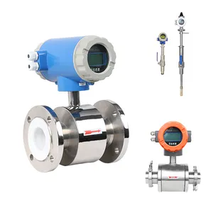 stainless steel 4-20ma industrial high pressure digital liquid control electromagnetic flow meter water magnetic flowmeter