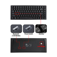 Royal Kludge RK84 Keyboard Mekanik Gaming Azerty Personalisasi Tanpa Kabel Hotswap Socket 75% 80% Kustom Rusia