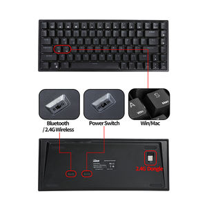 Clavier Mécanique <span class=keywords><strong>Royal</strong></span> Kludge <span class=keywords><strong>RK84</strong></span> Personnalisé Azerty Gamer Sans Fil Hotswap 75% Custom, pour Jeu - Product Image 4
