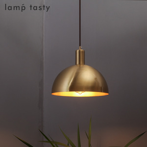 Lamp Tasty Brass Pendant <b>Light</b> Round Single Head Led Home <b>Lighting</b> For Kitchen Dining Room Study Bar Coffee Shop - Product Image 2