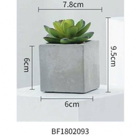 Petits Ornements de Table, Kit de Plantes Succulentes Artificielles dans un Pot en Ciment, Base de 15 cm, Résistant à l'Eau, Écologique, pour la Décoration Intérieure