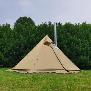 <span class=keywords><strong>Tente</strong></span> Pyramide d'<span class=keywords><strong>Hiver</strong></span> Ultralégère <span class=keywords><strong>Tente</strong></span> <span class=keywords><strong>Tipi</strong></span> de Camping en Plein Air avec Jupe de Neige et Trou de Cheminée - Product Image 5