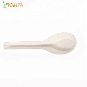 120MM cubiertos desechables <span class=keywords><strong>chino</strong></span> desechables biodegradables almidón de maíz sopa cuchara - Product Image 4