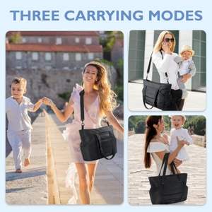 ベビーカーのオーガナイザーと変更パッドが付いている大容量のPufferの赤ん坊のおむつ袋 - Product Image 6