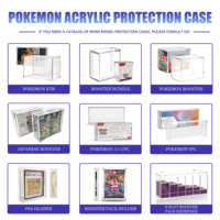 Boîte de protection personnalisée en acrylique ETB, boîte de présentation transparente, anti-poussière, en acrylique poli, avec couvercle, pour cartes à collectionner