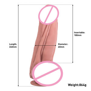 9,5 Zoll Fabrik preis Big Black <span class=keywords><strong>Dildo</strong></span> G-Punkt Silikon Penis Mit Saugnapf <span class=keywords><strong>Dildo</strong></span> Realistischer Big <span class=keywords><strong>Dildo</strong></span> Für Frauen - Product Image 6