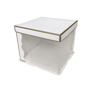 Оптовая продажа, большие бумажные коробки для тортов на день рождения, прозрачная упаковочная коробка для тортов с прозрачным окном - Product Image 2