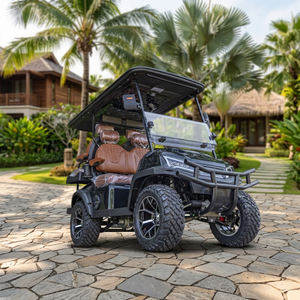 Carrito de Golf Eléctrico de 4 Plazas con Asientos de Cuero de Microfibra, Pantalla Vertical de 9.7 Pulgadas para Transporte en Resorts, Opción de Color Personalizado Disponible - Product Image 1