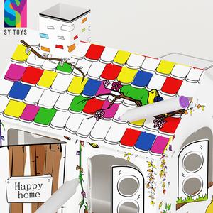 SY玩具3D DIY儿童艺术工艺品纸着色画屋汽车儿童绘画儿童玩具益智玩具 - Product Image 5