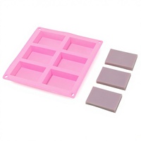 Moule à savon en silicone rectangulaire antiadhésif résistant à la chaleur pour la fabrication de savon et la pâtisserie à domicile