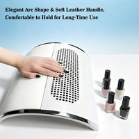 Collecteur de poussière d'ongles OEM 40W à trois sorties de ventilation, corps en arc, repose-poignet en cuir, forte aspiration, faible bruit pour importateurs