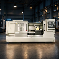 Mesin Bubut CNC Horizontal Flat Bed CK6180 dengan Lubang Spindle untuk Pembubutan Logam