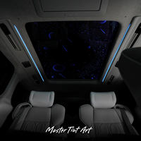 Film de toit ciel étoilé pour voiture de luxe, film à motif photoélectrique intégré OMTD pour toit panoramique