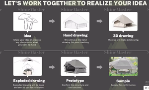 ShineMaster Étanche 3000mm UV50 + Camping En Plein Air Portable Rond Mongol Yourte <span class=keywords><strong>Ger</strong></span> Bell Tente - Product Image 6