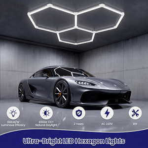 Honeycomb LED <b>Garage</b> <b>Light</b> Hexagon Ceiling Panel 3CCT Selectable Color Temperature Modular Extendable DIY <b>for</b> <b>Garage</b> Gym Office - Product Image 2
