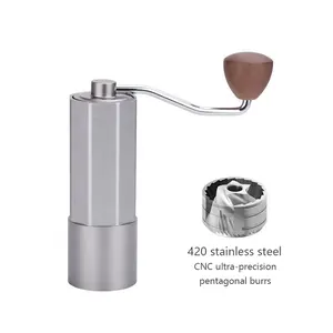 Coffee Tools C2 Hand Crank Portable Espresso Grinder Al-Alloy Body Manual Coffee Grinder Stainless Steel Burr