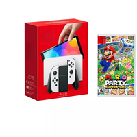 Nouvelle console de jeu OLED 32 Go avec manettes bleu néon et garantie internationale de 12 mois