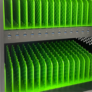 حديث 30 وحدة كمبيوتر لوحي باد جهاز كمبيوتر محمول Chromebook تخزين UVC عربة شحن خزانة للمدرسة - Product Image 4