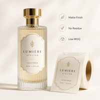 Étiquettes de parfum personnalisées avec logo sur mesure, impression en rouleau pour machine d'étiquetage automatique, étiquettes d'emballage de bouteilles de luxe imperméables