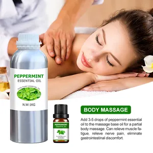 Olio essenziale di menta piperita di prima qualità per massaggi aromaterapia distillata a vapore per capelli regalo personalizzato diffusore sfuso Spa