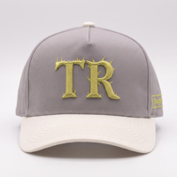 Casquette de baseball vintage structurée à 5 panneaux, bicolore, profil haut, ajustable, style A-Frame, pour hommes et femmes, OEM