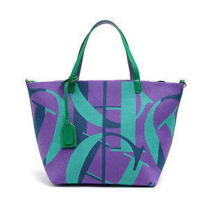Bolso de Mano <span class=keywords><strong>CHHC</strong></span> para Mujer, Nuevo, de Gran Capacidad, Tipo Cubo, para Compras, Playa, Vacaciones, Viajes, Diseño de Bloques de Color, Cierre Abierto, Poliéster - Product Image 1