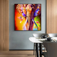 Peinture Diamant 5D Éléphant Coloré VANCY ARTS – Kit DIY Haut de Gamme à Poils Courts, Peinture Diamant Carrée en Résine, Art de la Gemme – Vente en Gros