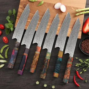 Unique One Of Kind Handle Professional 8 Inch Japanese Chefs Kitchen Knife Vg10 67 Layers Damascus Steel Knives