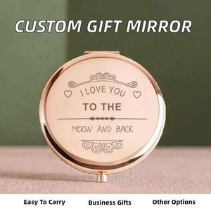 Personalised Custom Portable <b>Compact</b> <b>Mirror</b> for Women Girls Her Mom Grandma-Birthday Mother's Day Gift New Business Giveaway - Product Image 2