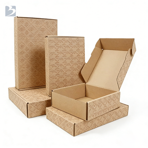 Boîtes en carton ondulé personnalisées par les fabricants, imprimées, économiques, haut de gamme, robustes, en papier recyclé, type avion, pliables, couleur variée - Product Image 1