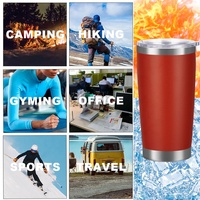 Gobelet isotherme à double paroi en acier inoxydable, 20 oz et 30 oz, revêtement en poudre, vente en gros, gobelets de voyage vierges, directement de l'usine