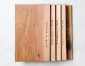 JUNJI Kit de démarrage avec 5 planches à griller en cèdre pour <span class=keywords><strong>papa</strong></span> BBQ Grill Saumon Planking Cooking-Gift - Product Image 2