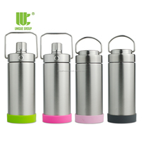 Bouteille thermique à eau isolée sous vide avec couvercle magnétique en acier inoxydable pur de 12oz pour adultes verres directs