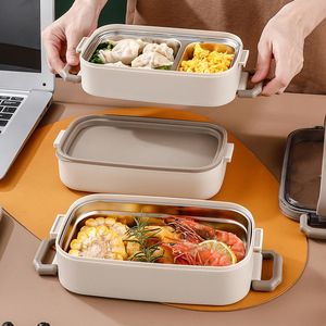 पोर्टेबल कस्टम 1000 मिलीलीटर <span class=keywords><strong>3</strong></span> परतों गर्मी सील आधुनिक बेंटो शैली धातु सील बच्चों के लिए डिब्बे के साथ आधुनिक बेटो शैली धातु स्टेनलेस स्टील लंच बॉक्स - Product Image 4