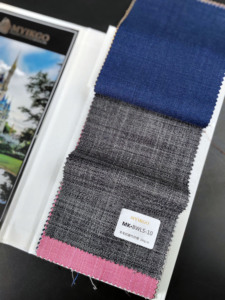Abito da <span class=keywords><strong>Uomo</strong></span> di Alta Gamma in 100% Lana Vergine, Doppiopetto, per Matrimoni e Affari, <span class=keywords><strong>Grigio</strong></span> Blu - Product Image 2