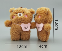 Mignon ours en peluche poupée porte-clés en peluche ours sac à dos pendentif poupée Couple enfants cadeau