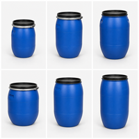 Fût industriel en PEHD de 200 L à ouverture frontale avec bague de verrouillage métallique, capacité de 55 gallons, taille personnalisée pour le stockage en vrac de produits chimiques, fabriqué en Chine