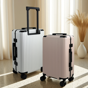 2025 Quality Luxury Business <strong>Suitcase</strong> <strong>Black</strong> White for PC Light Weight Spinner Luggage TSA Lock Eco-Friendly <strong>Large</strong> Travel - Product Image 2