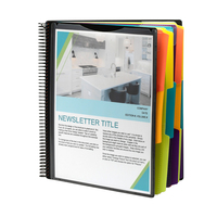 PP plastique 1-6 onglet découpé Index diviser 24 poche spirale Document dossier présentation livre organisateur pour les projets de classement produit