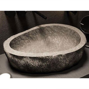 Natural Surface Cobble Rough <strong>River</strong> <strong>Stone</strong> for Bathroom Sink Washing Basin - Product Image 1