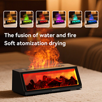 Diffuseur d'huiles essentielles aromatiques 150 ml en vente flash, diffuseur de flamme colorée, foyer, humidificateur avec télécommande pour la maison et le bureau