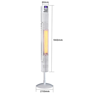 Chauffage extérieur infrarouge au quartz portable et autonome IP65 800/1200/1500W, chauffage rapide avec télécommande - Product Image 3