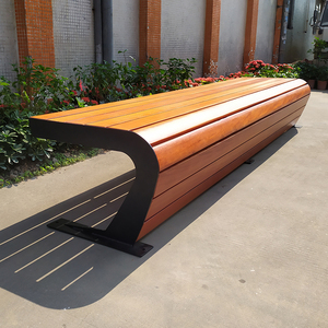 Panca personalizzata Premium con acciaio zincato <span class=keywords><strong>e</strong></span> seduta in legno massello ideale per strade commerciali parchi pubblici moderni panca all'aperto - Product Image 4