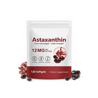 Gélules d'astaxanthine sans soja et sans gluten, 120 unités, pour 4 mois, pour l'immunité et l'anti-âge (OEM)