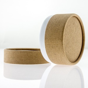 Brown yellow hemp coated small paper tube, <b>gift</b> <b>box</b>, customizable according to needs - Product Image 5
