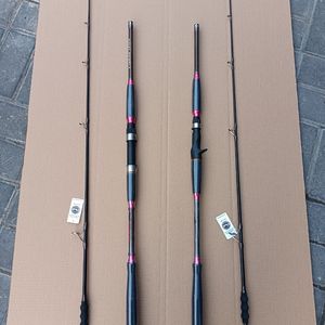 Canne à pêche pour jigging lent en bateau 1,98m 2,1m, spinning et casting, en carbone haute densité, pour jigging en haute mer en eau salée, pour bar. - Product Image 2