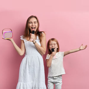 <span class=keywords><strong>P3</strong></span> haut-parleur de karaoké portable haute puissance sans fil intelligent avec double microphone lecteur de dents bleues pour les enfants - Product Image 4