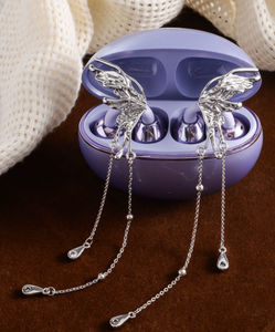 Accessoires pour écouteurs à clipser en alliage, avec plusieurs décorations, motifs Fleur de glace rotative et Papillon - Product Image 4